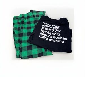 Wondershop Green and black Plaid Sleepwear